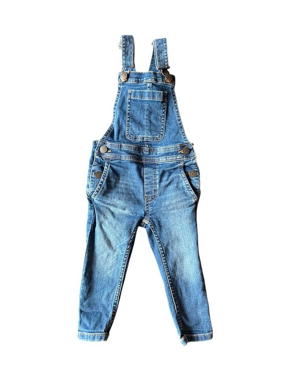 Crew cuts Classic Blue Denim Overalls for kids - Blue